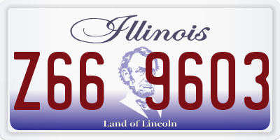 IL license plate Z669603