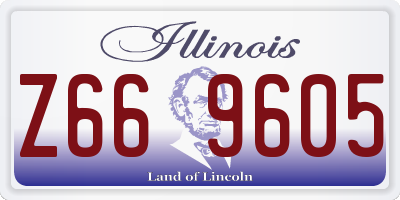 IL license plate Z669605