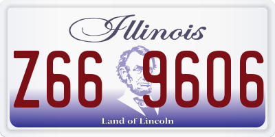 IL license plate Z669606