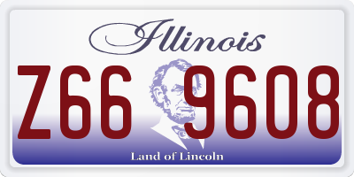 IL license plate Z669608