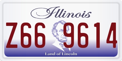 IL license plate Z669614