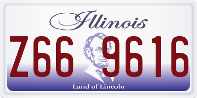 IL license plate Z669616
