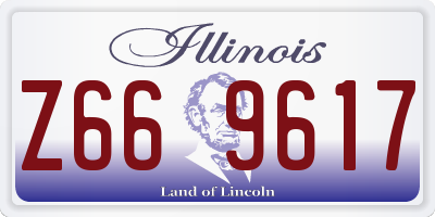 IL license plate Z669617