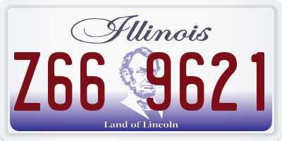 IL license plate Z669621