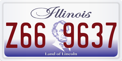 IL license plate Z669637