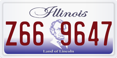IL license plate Z669647