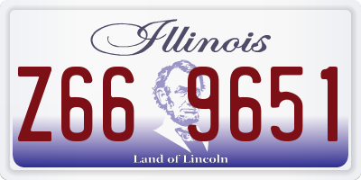 IL license plate Z669651