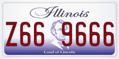 IL license plate Z669666