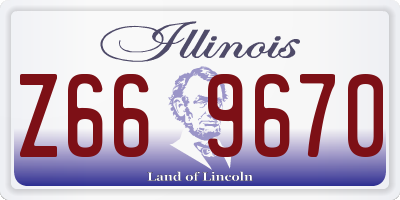IL license plate Z669670