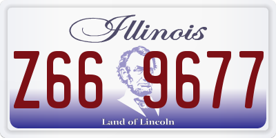 IL license plate Z669677