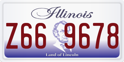 IL license plate Z669678