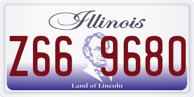 IL license plate Z669680