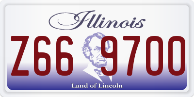 IL license plate Z669700