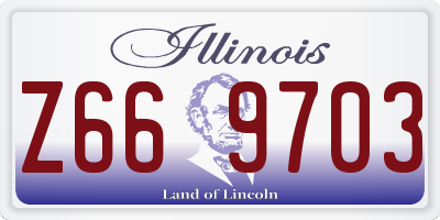 IL license plate Z669703