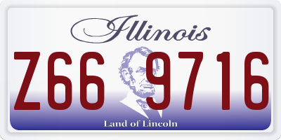 IL license plate Z669716
