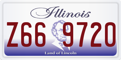 IL license plate Z669720
