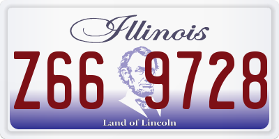 IL license plate Z669728
