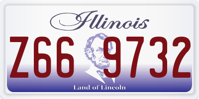 IL license plate Z669732