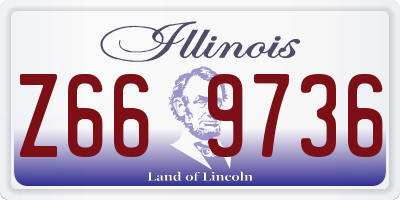 IL license plate Z669736