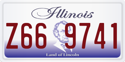 IL license plate Z669741
