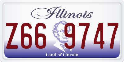 IL license plate Z669747