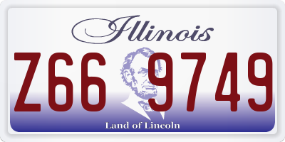 IL license plate Z669749