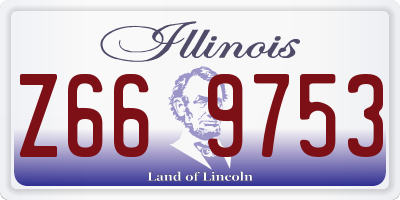 IL license plate Z669753