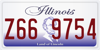 IL license plate Z669754