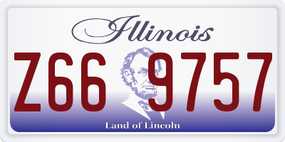IL license plate Z669757