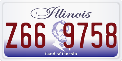 IL license plate Z669758