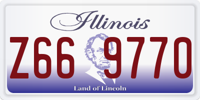 IL license plate Z669770