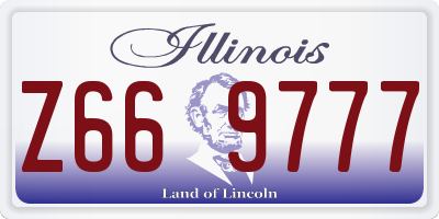 IL license plate Z669777
