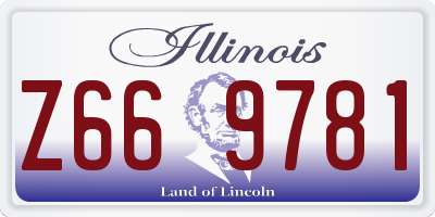 IL license plate Z669781