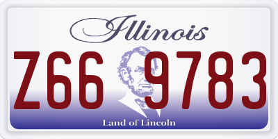 IL license plate Z669783