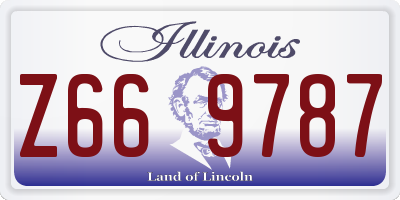 IL license plate Z669787