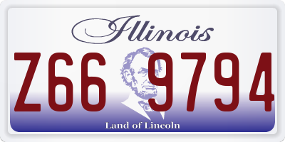 IL license plate Z669794