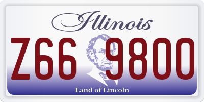 IL license plate Z669800