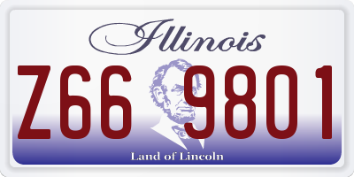 IL license plate Z669801