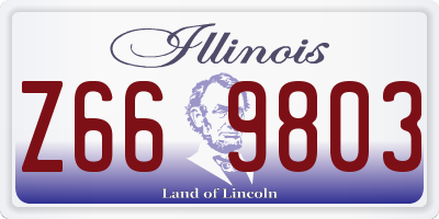IL license plate Z669803