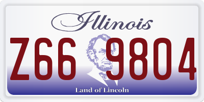 IL license plate Z669804
