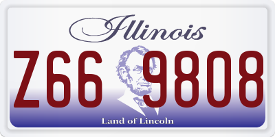 IL license plate Z669808
