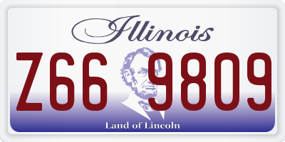 IL license plate Z669809
