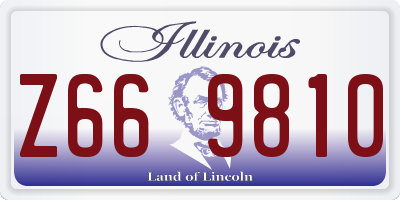 IL license plate Z669810