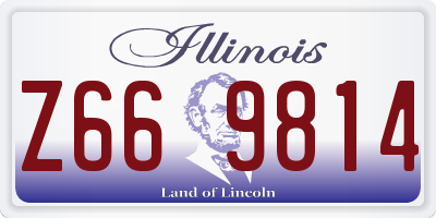 IL license plate Z669814
