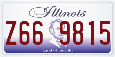 IL license plate Z669815