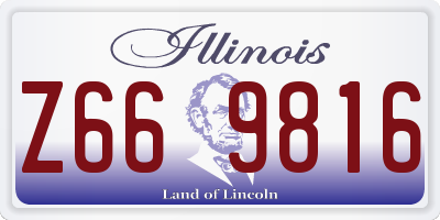 IL license plate Z669816