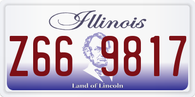IL license plate Z669817