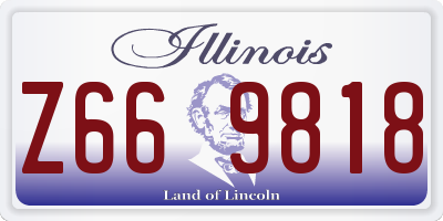 IL license plate Z669818