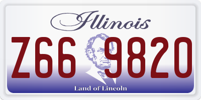 IL license plate Z669820