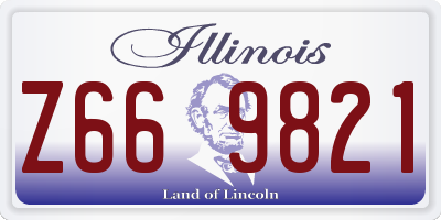IL license plate Z669821